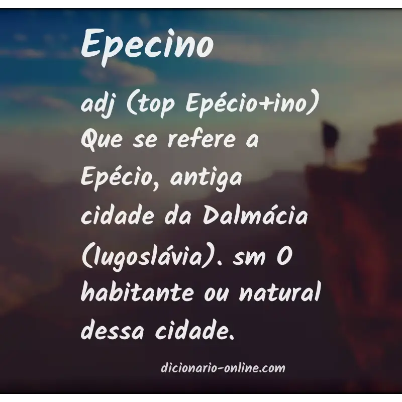 Significado de epecino