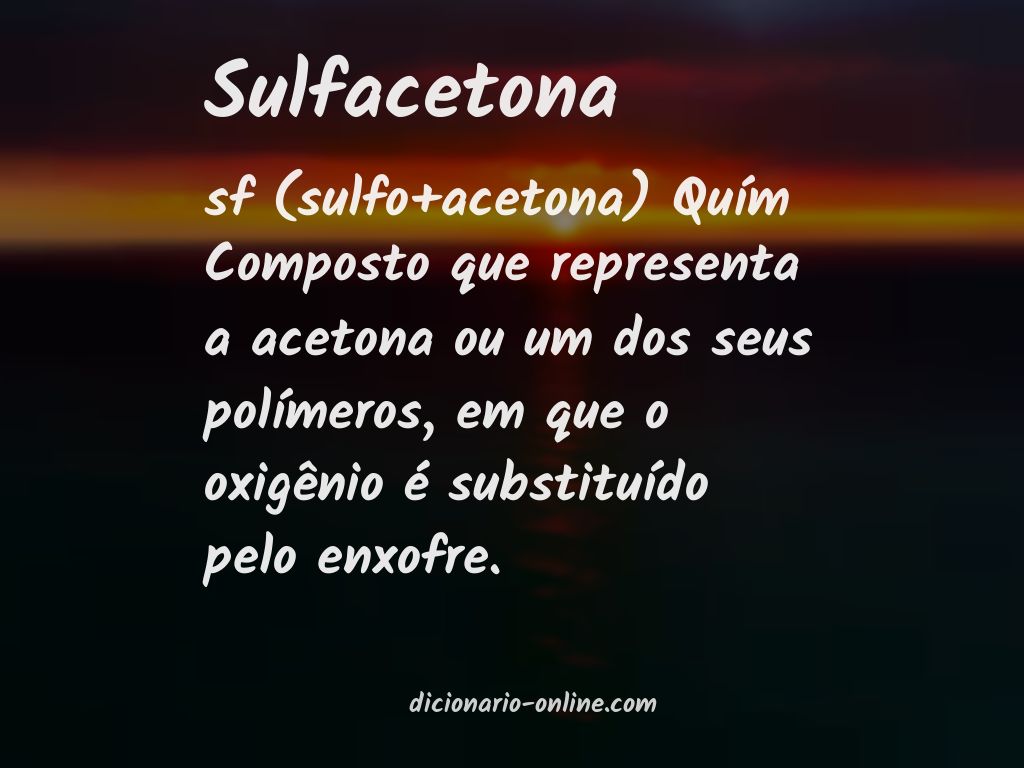 Significado de sulfacetona