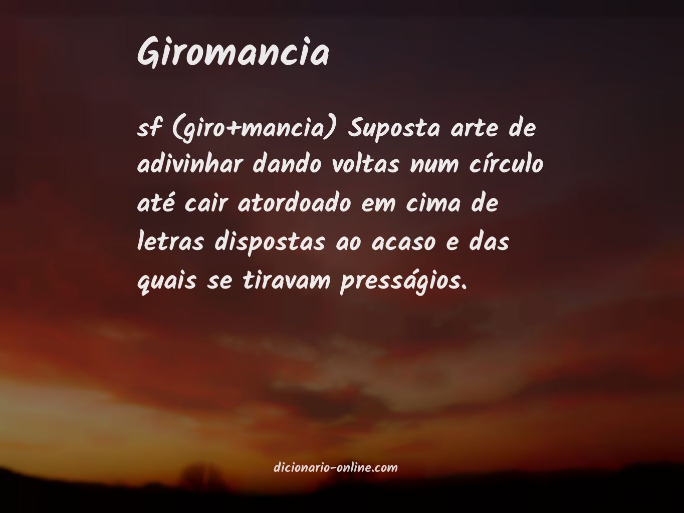 Significado de giromancia