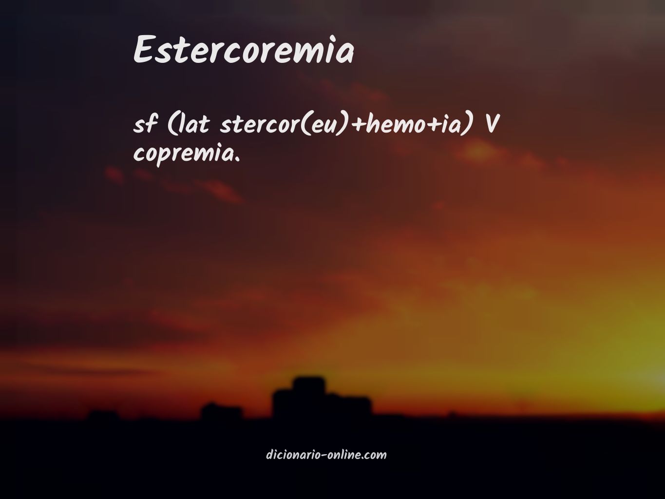 Significado de estercoremia