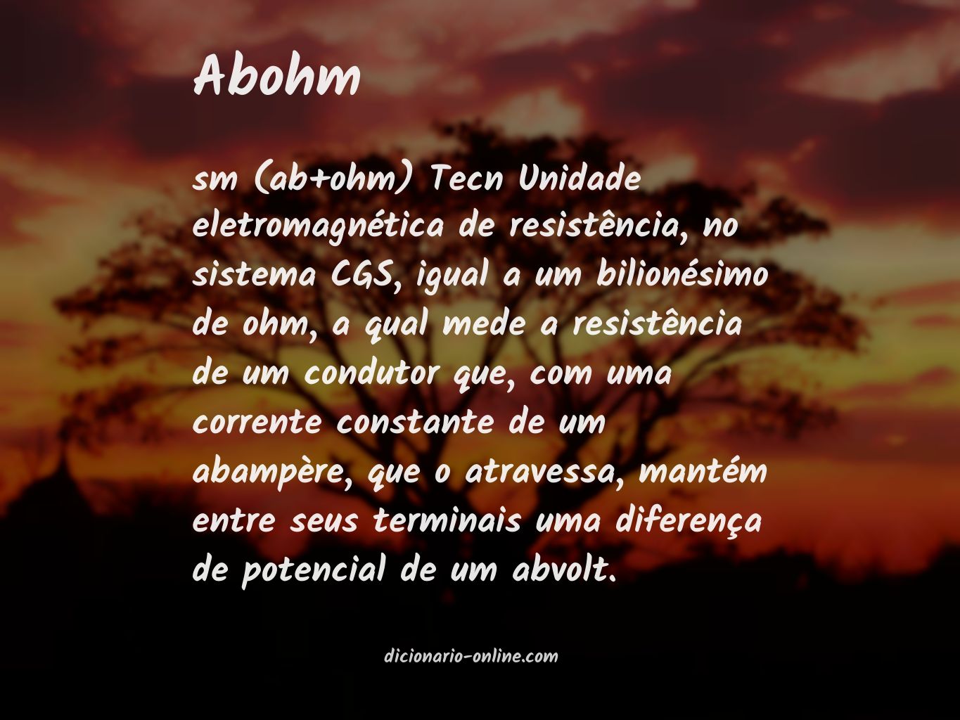 Significado de abohm