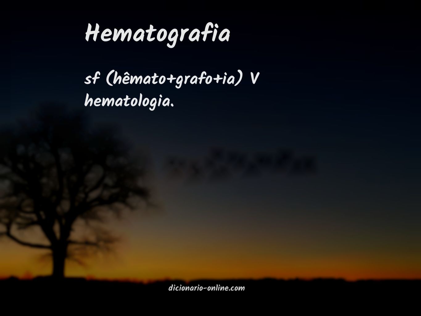 Significado de hematografia