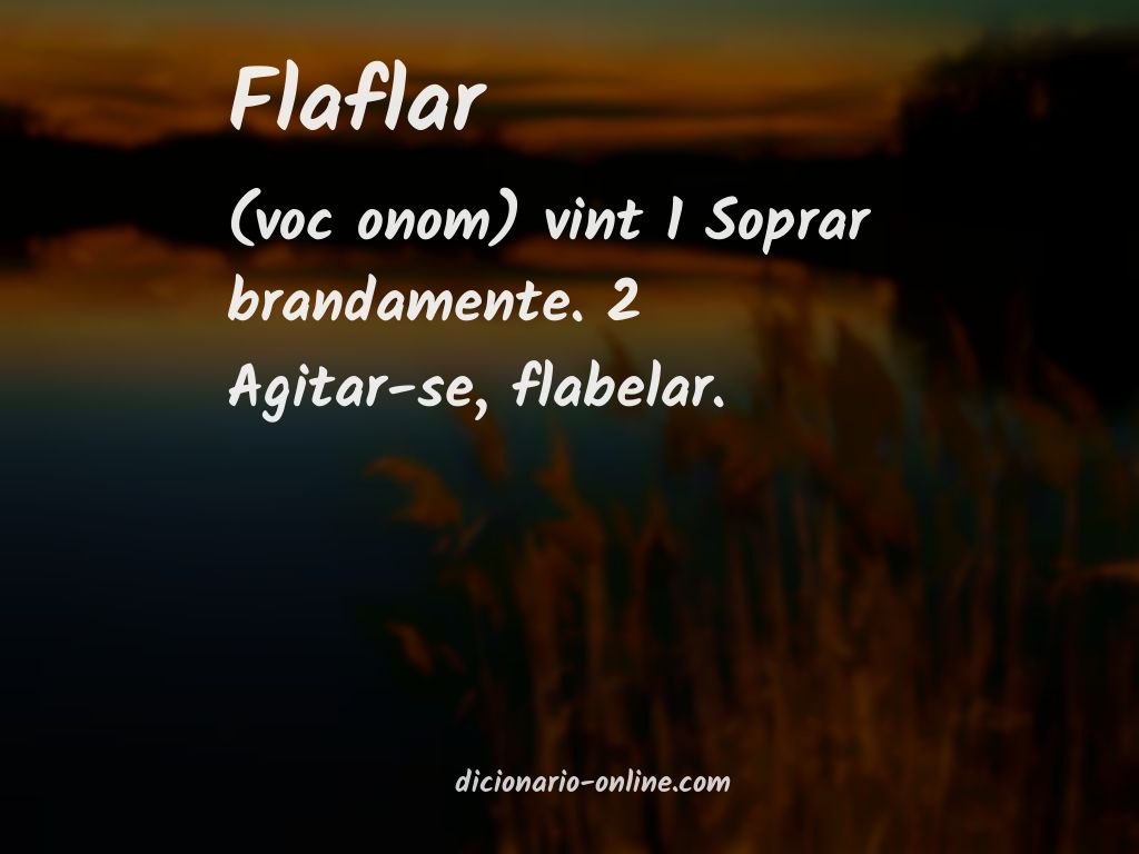 Significado de flaflar