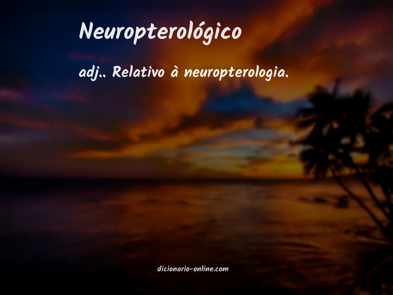 Significado de neuropterológico