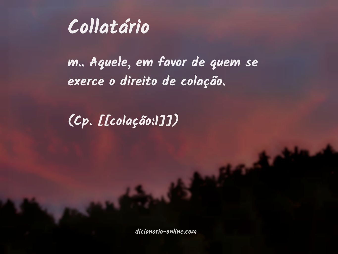 Significado de collatário