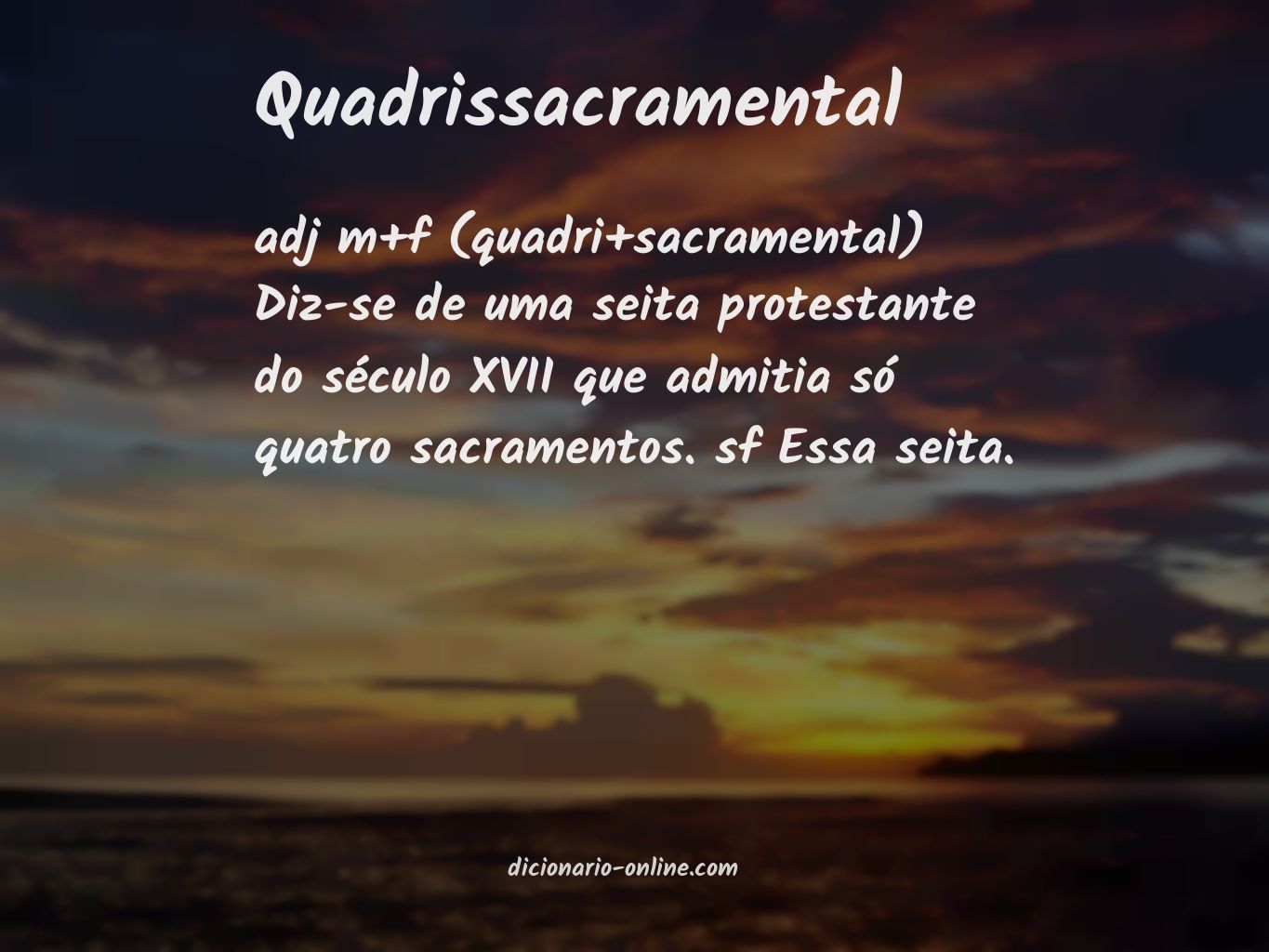 Significado de quadrissacramental