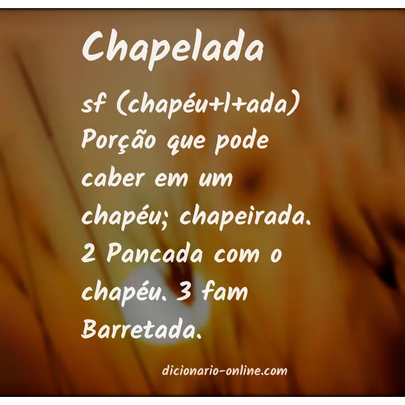 Significado de chapelada