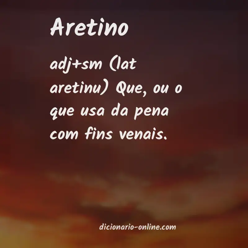 Significado de aretino