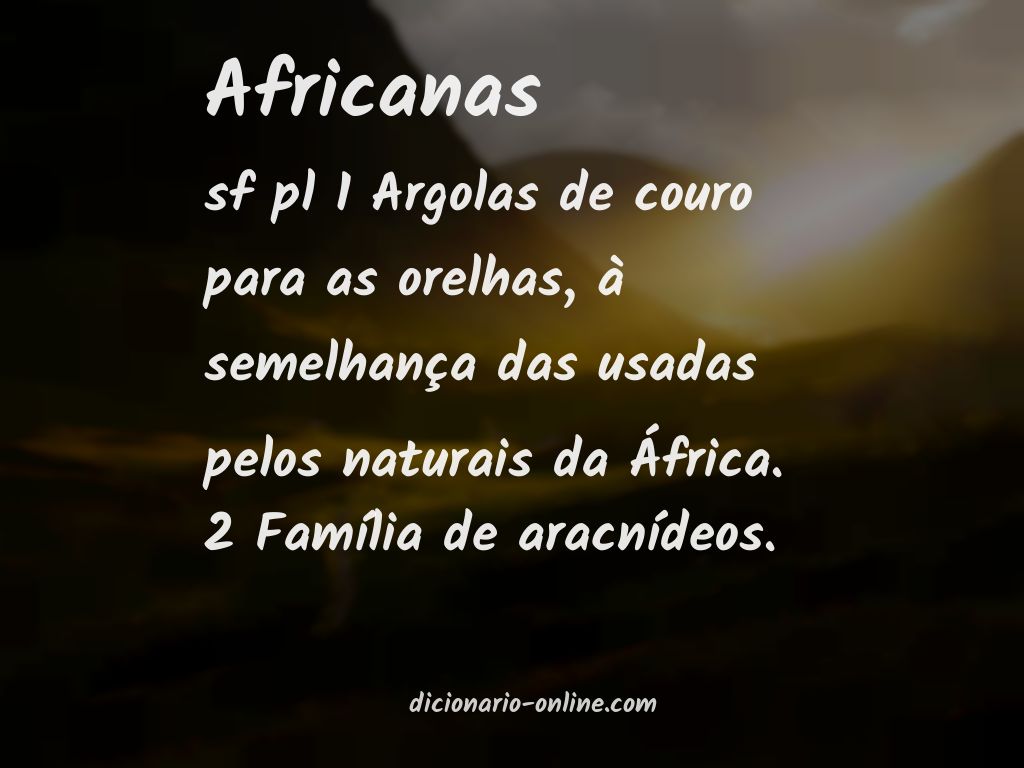 Significado de africanas