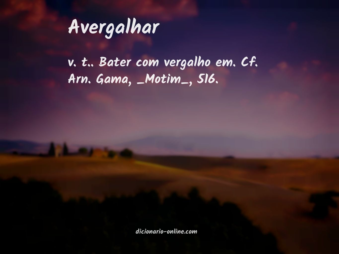 Significado de avergalhar