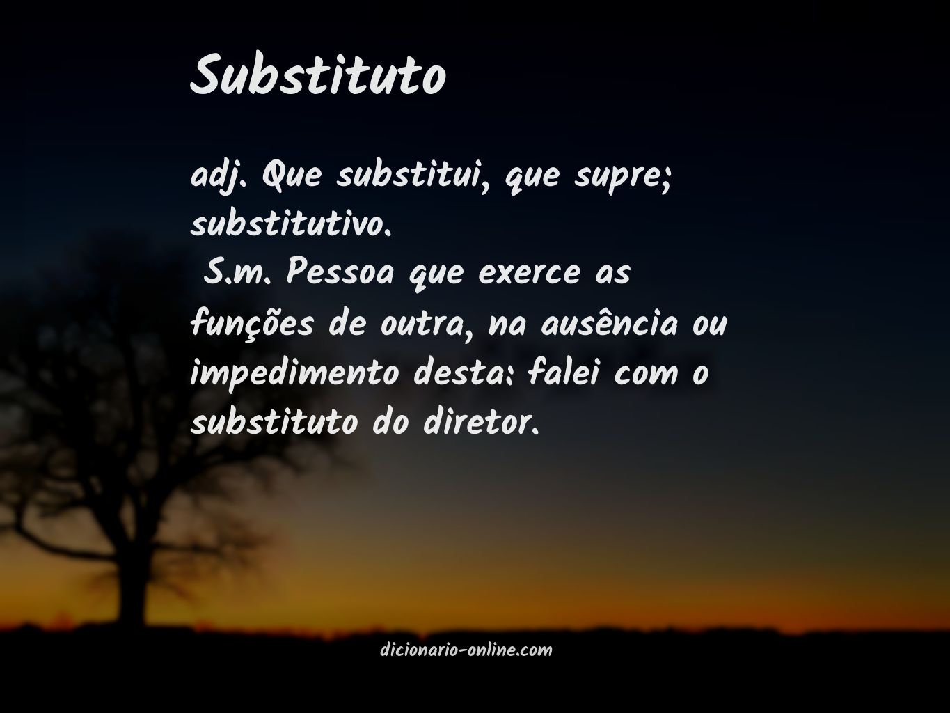 Significado de substituto