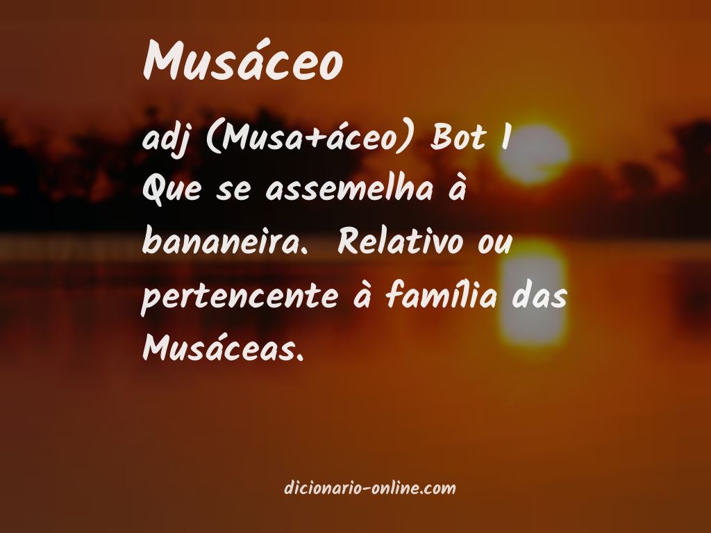 Significado de musáceo