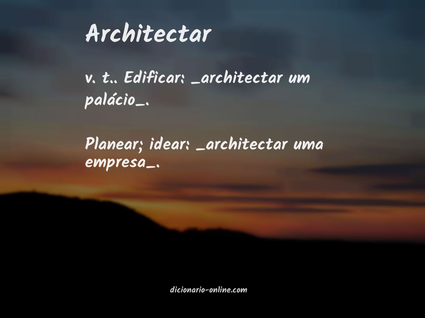 Significado de architectar