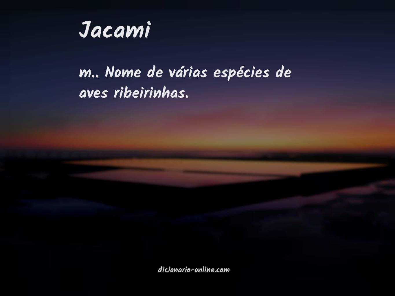 Significado de jacami