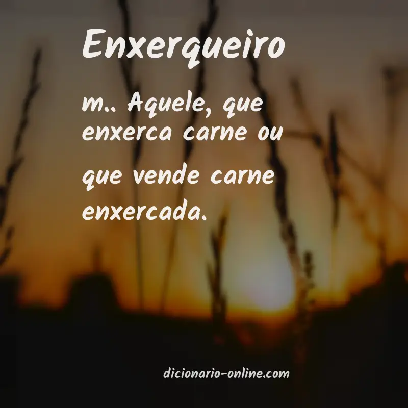 Significado de enxerqueiro