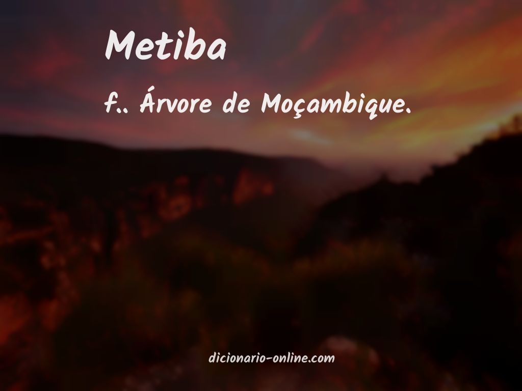 Significado de metiba