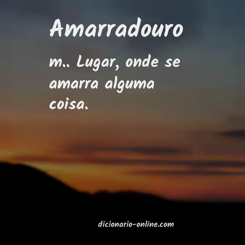 Significado de amarradouro