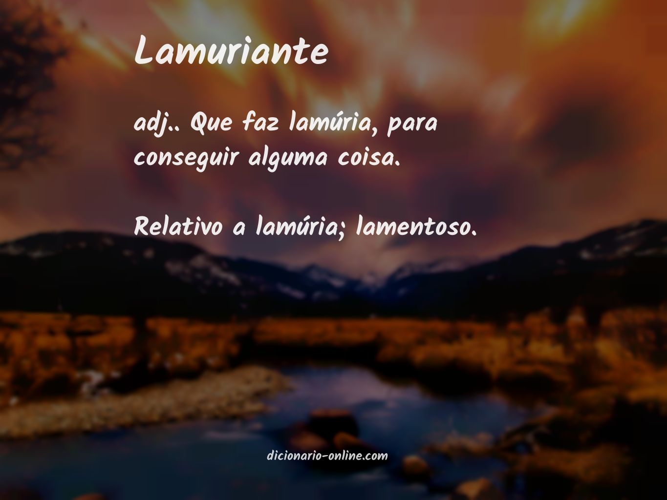 Significado de lamuriante