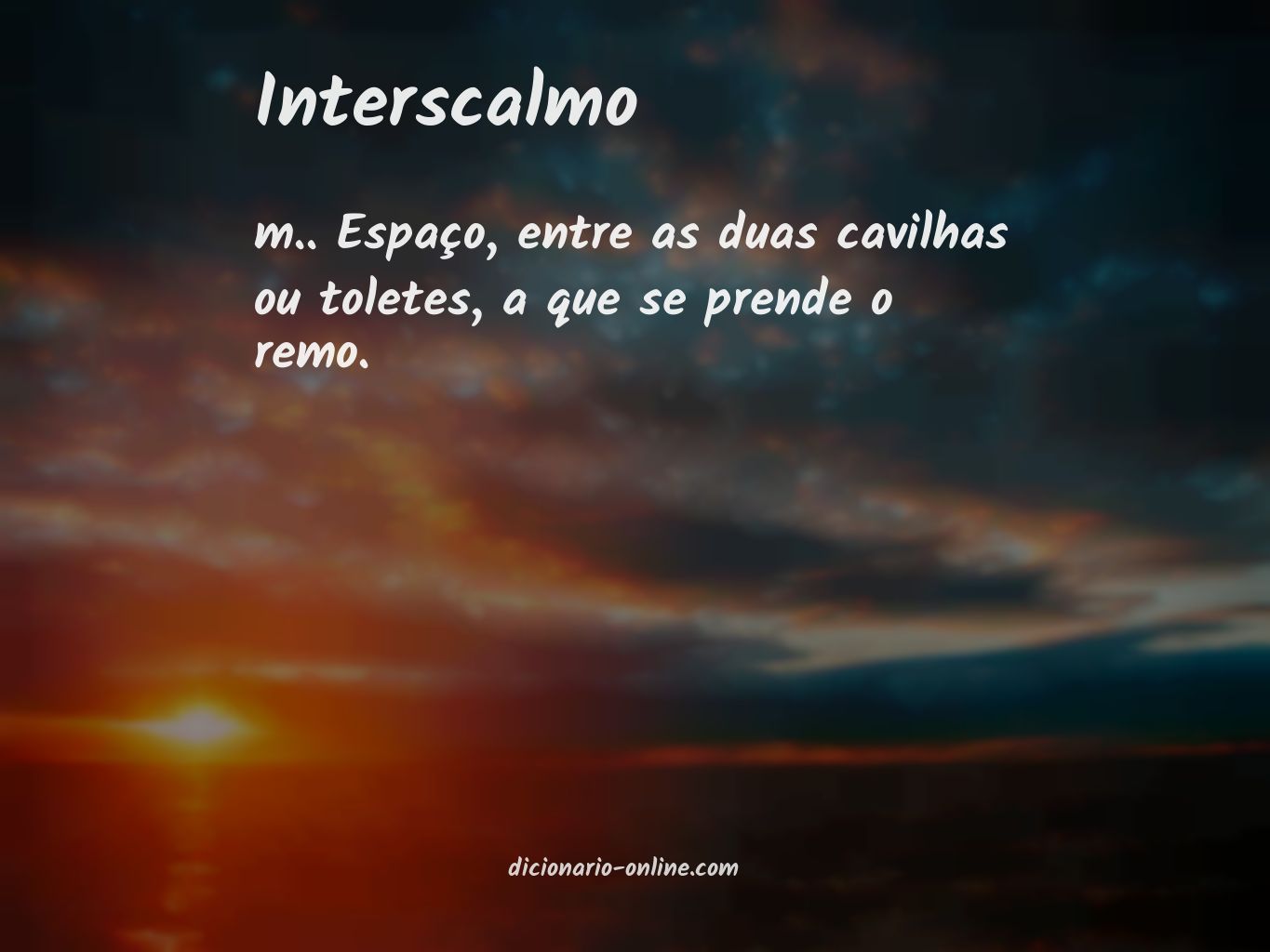 Significado de interscalmo