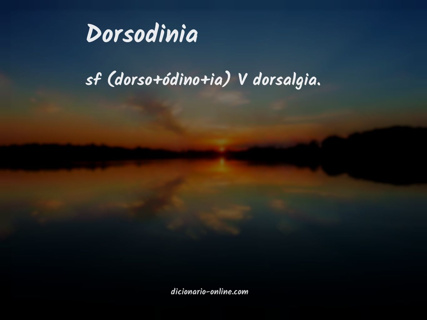 Significado de dorsodinia