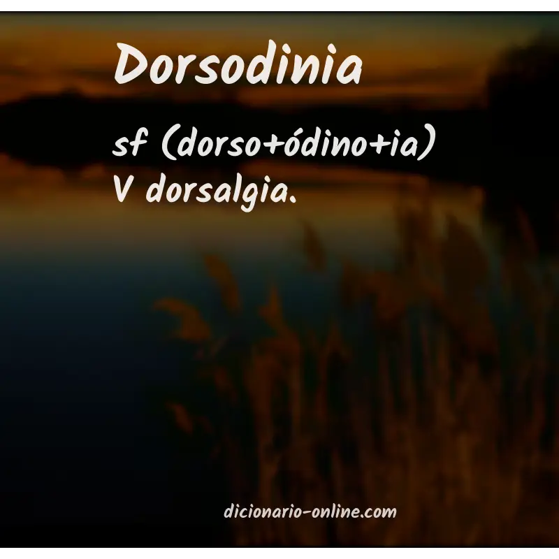 Significado de dorsodinia