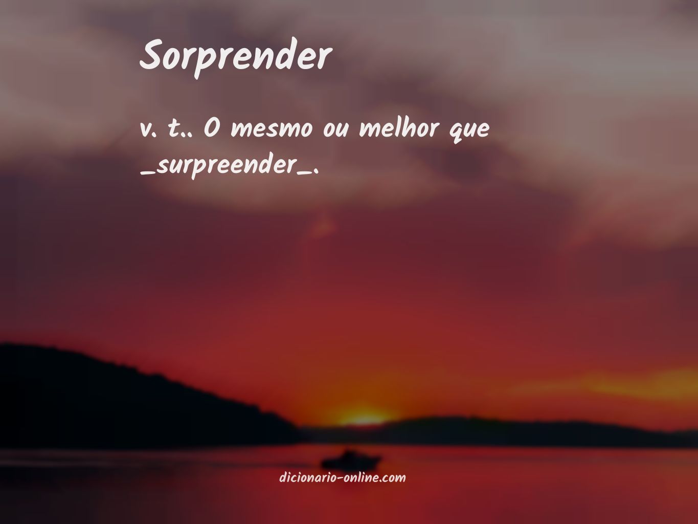 Significado de sorprender