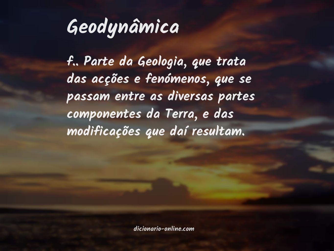 Significado de geodynâmica