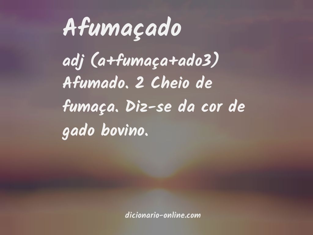 Significado de afumaçado