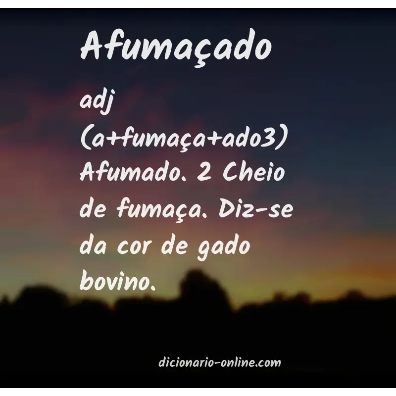 Significado de afumaçado