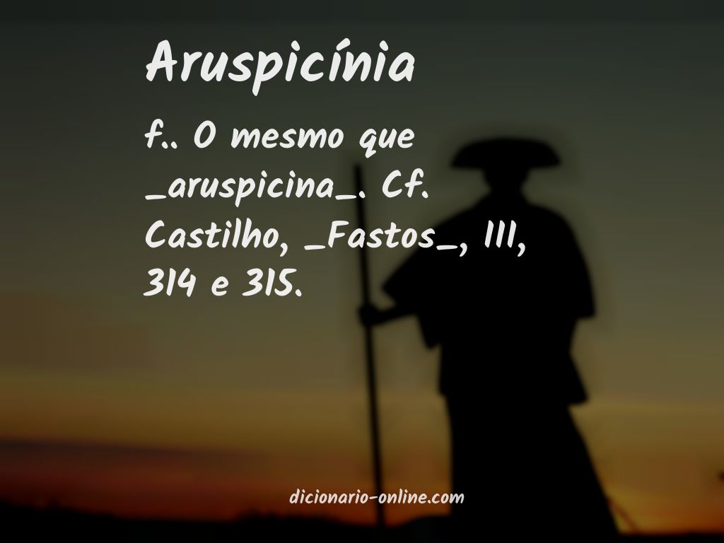 Significado de aruspicínia