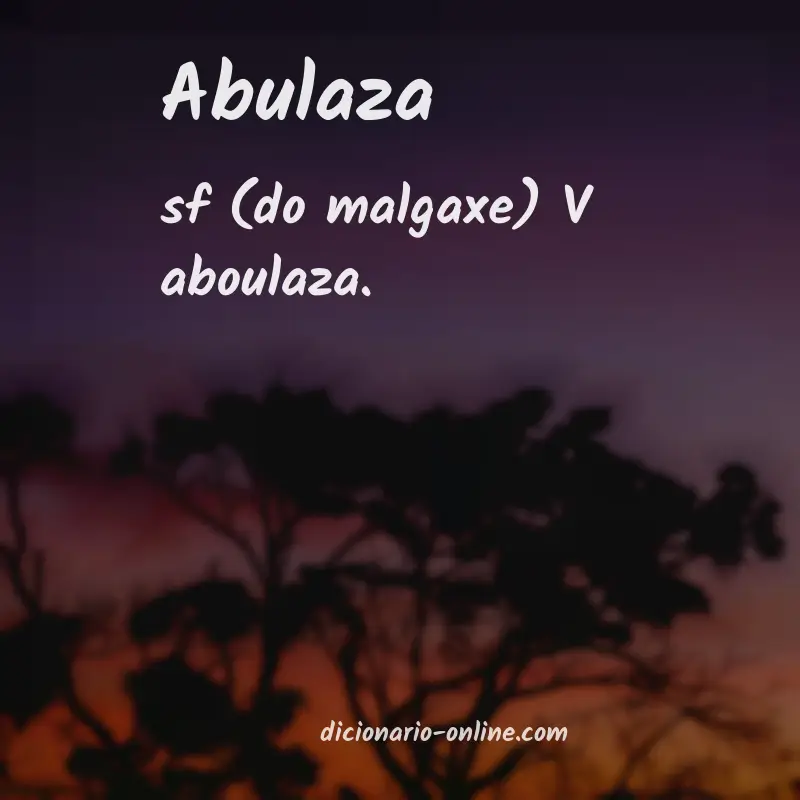 Significado de abulaza