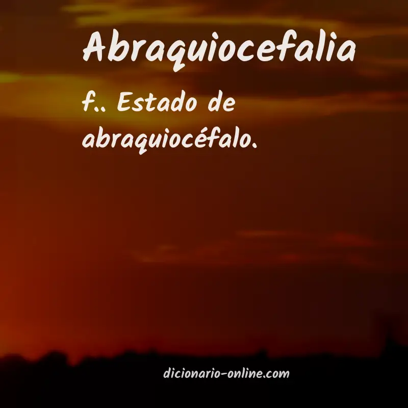 Significado de abraquiocefalia