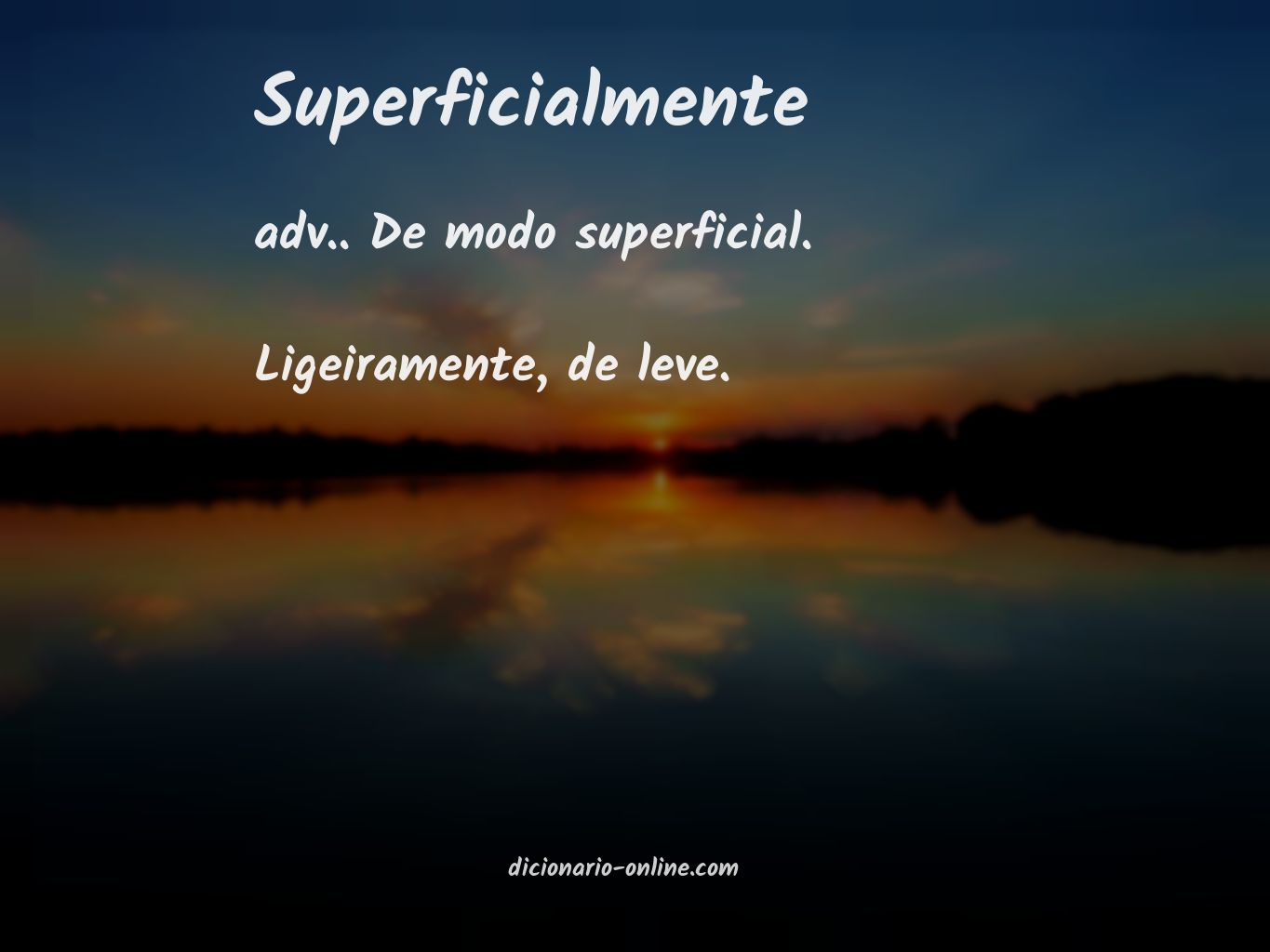 Significado de superficialmente