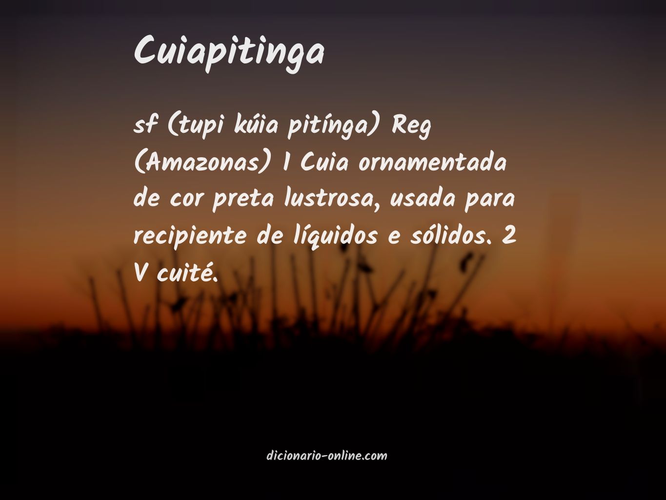 Significado de cuiapitinga