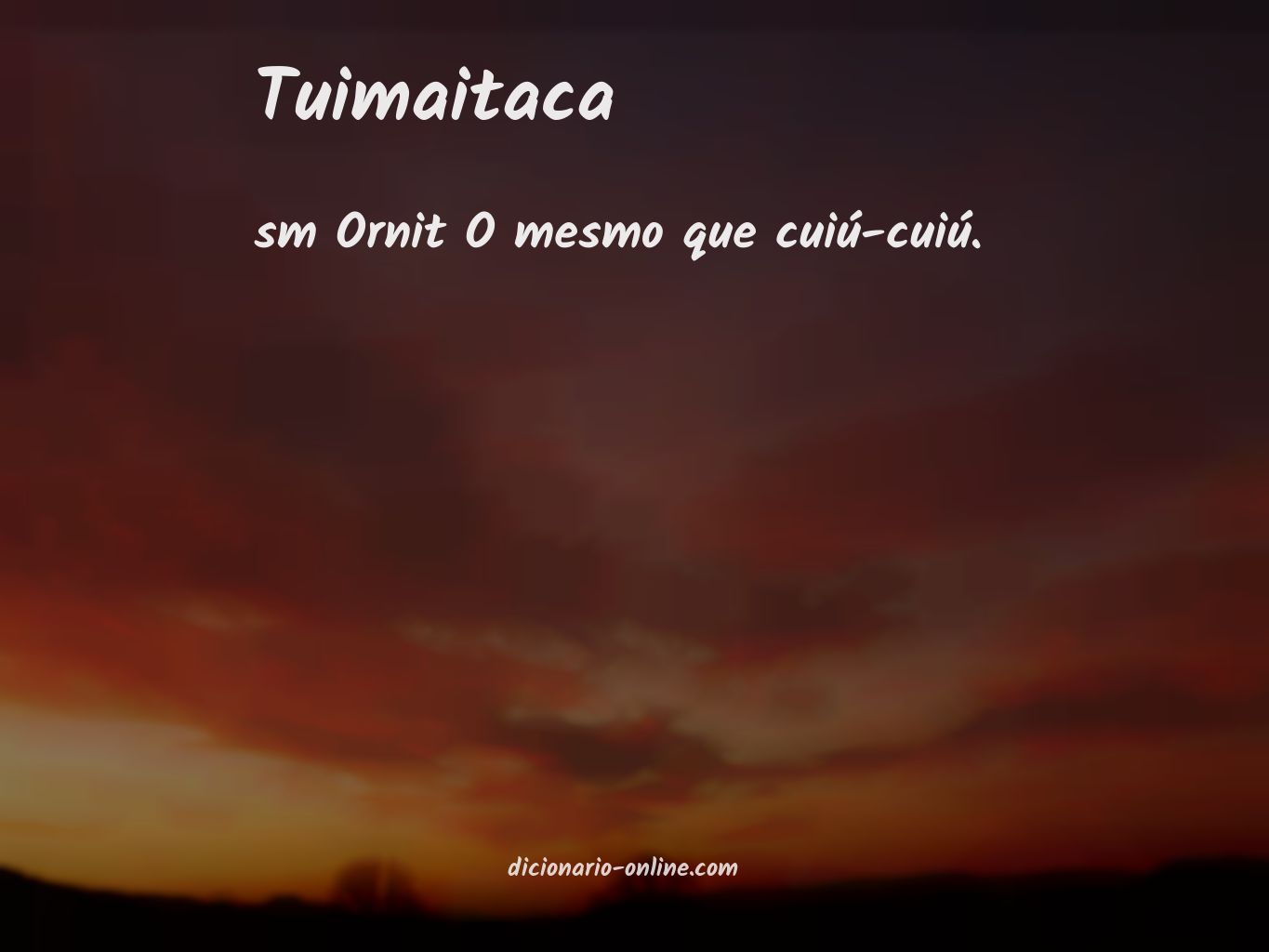 Significado de tuimaitaca