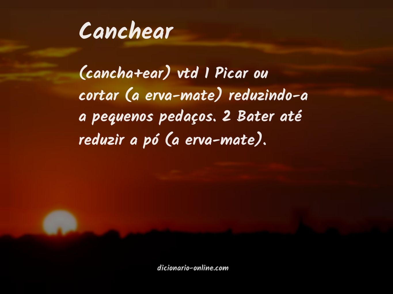 Significado de canchear