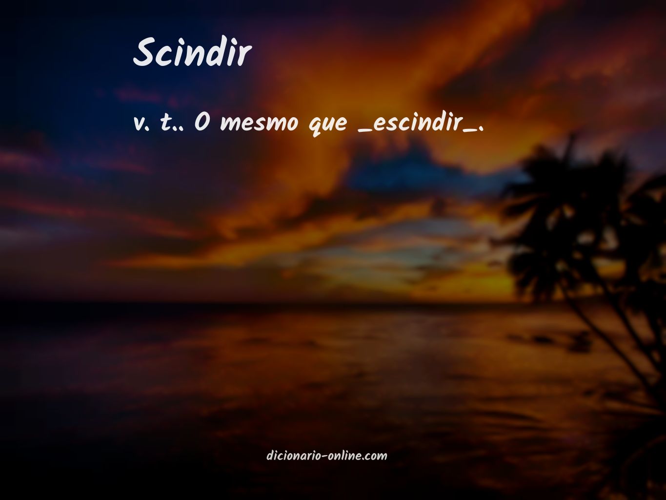 Significado de scindir