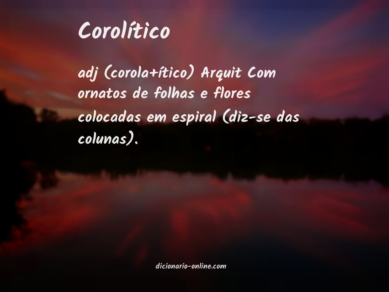 Significado de corolítico