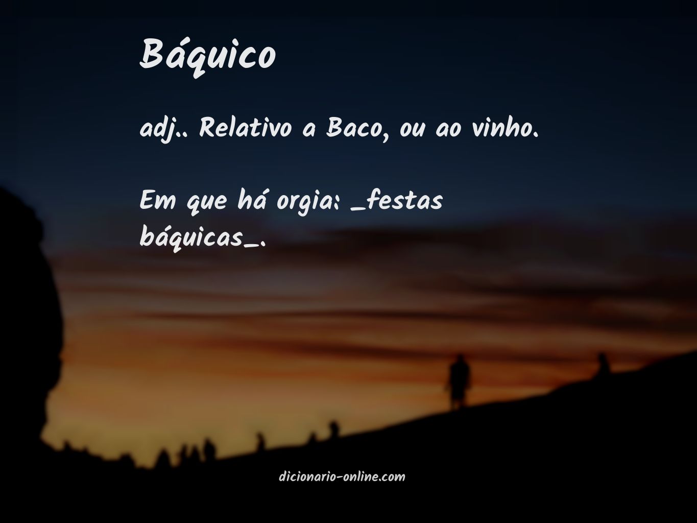 Significado de báquico