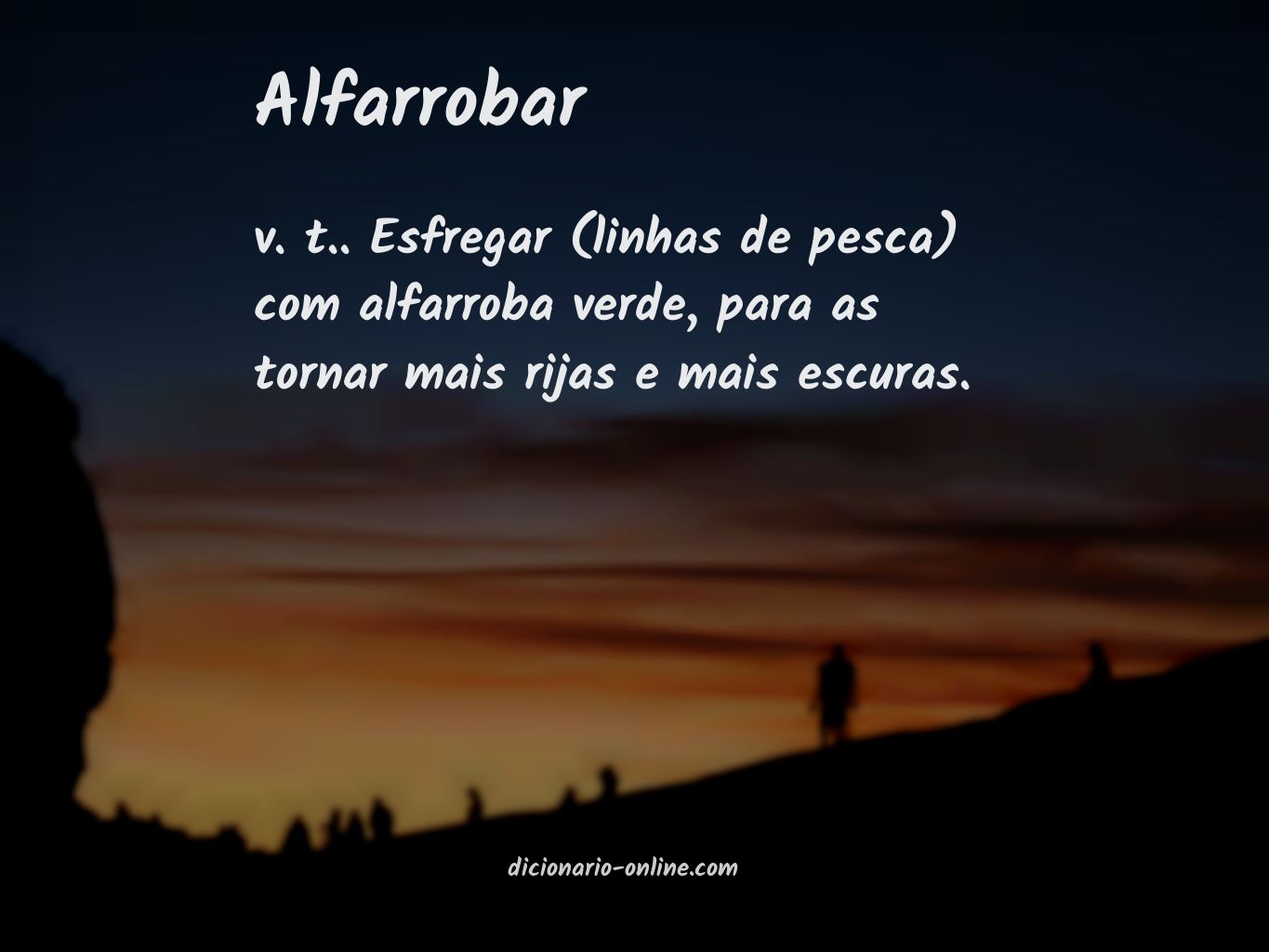 Significado de alfarrobar