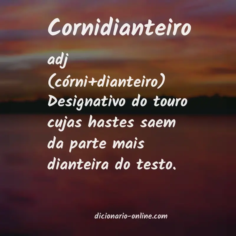 Significado de cornidianteiro