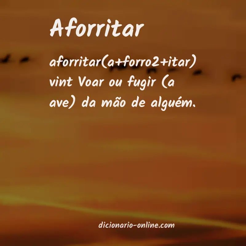 Significado de aforritar
