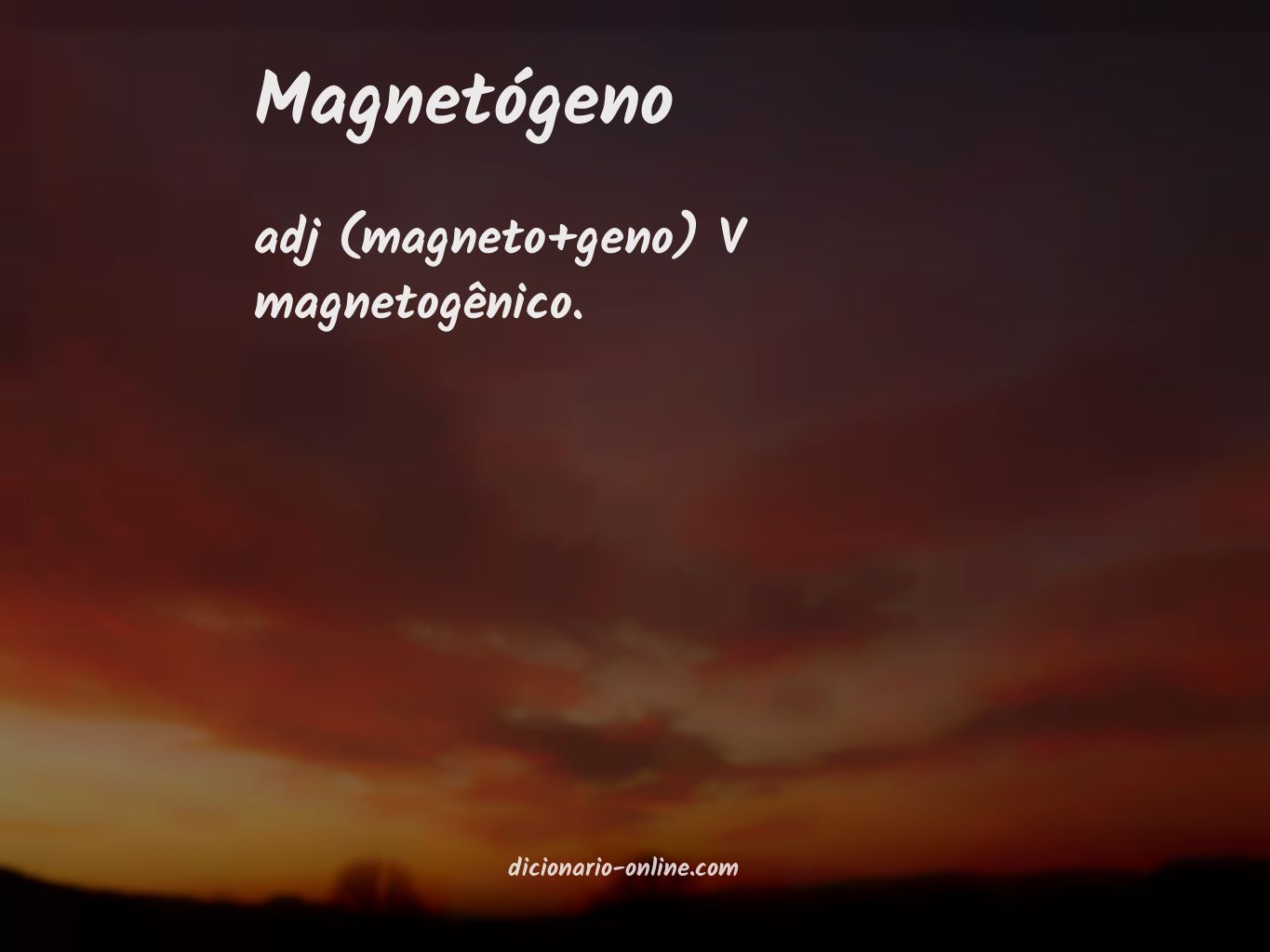 Significado de magnetógeno