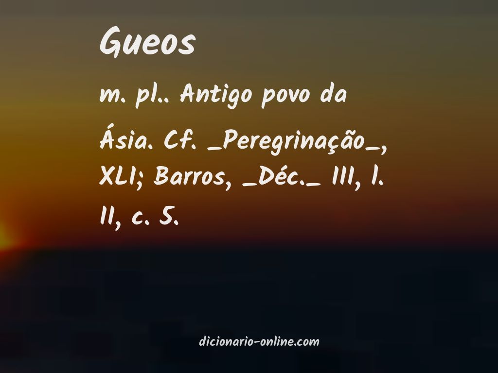 Significado de gueos