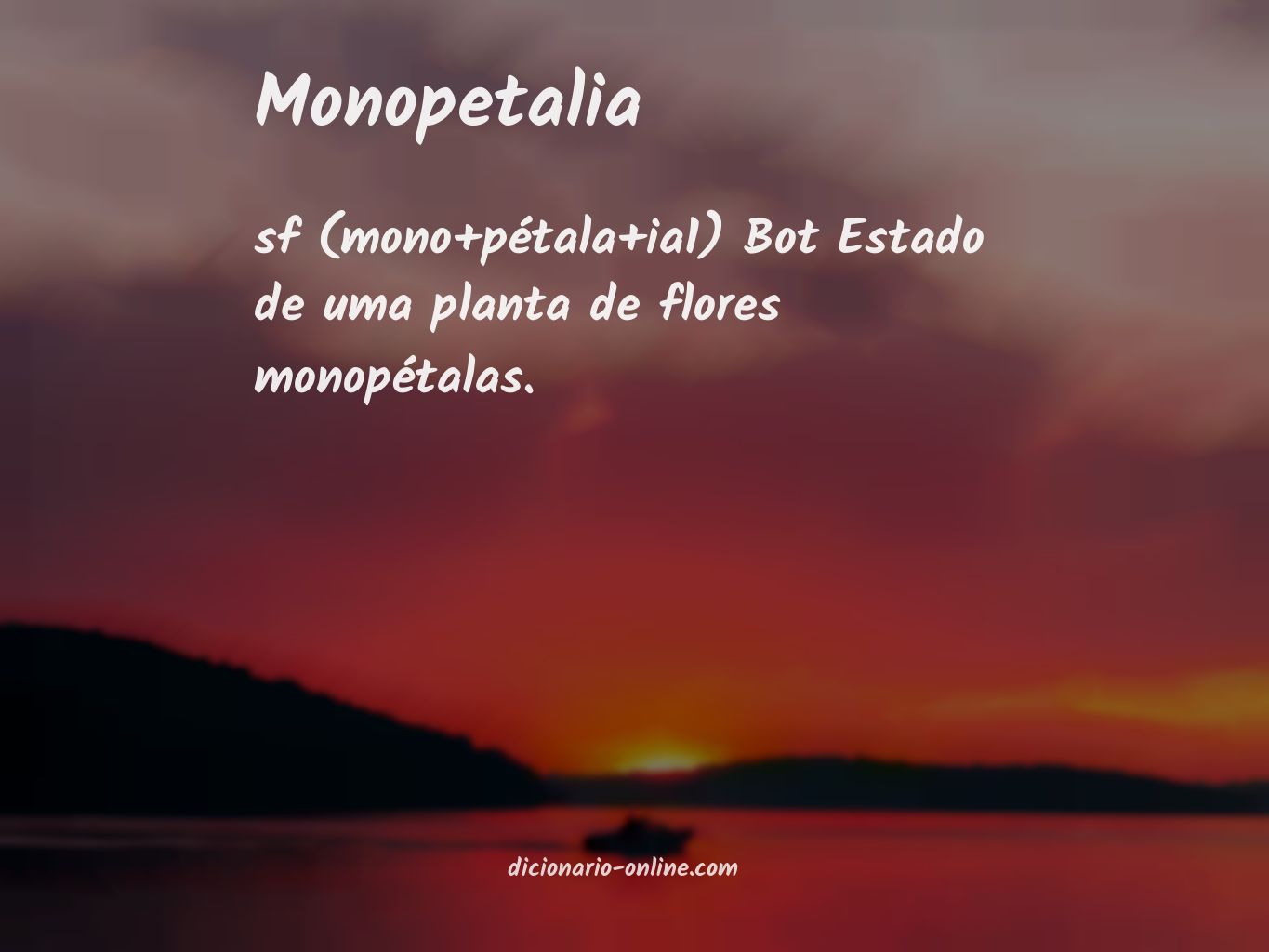 Significado de monopetalia