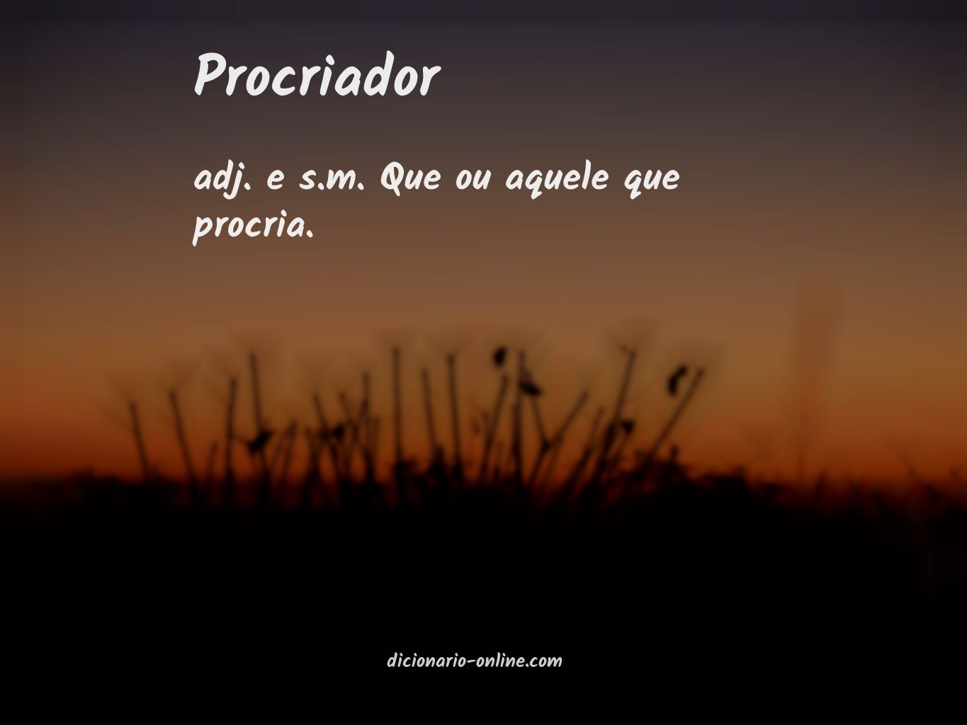 Significado de procriador