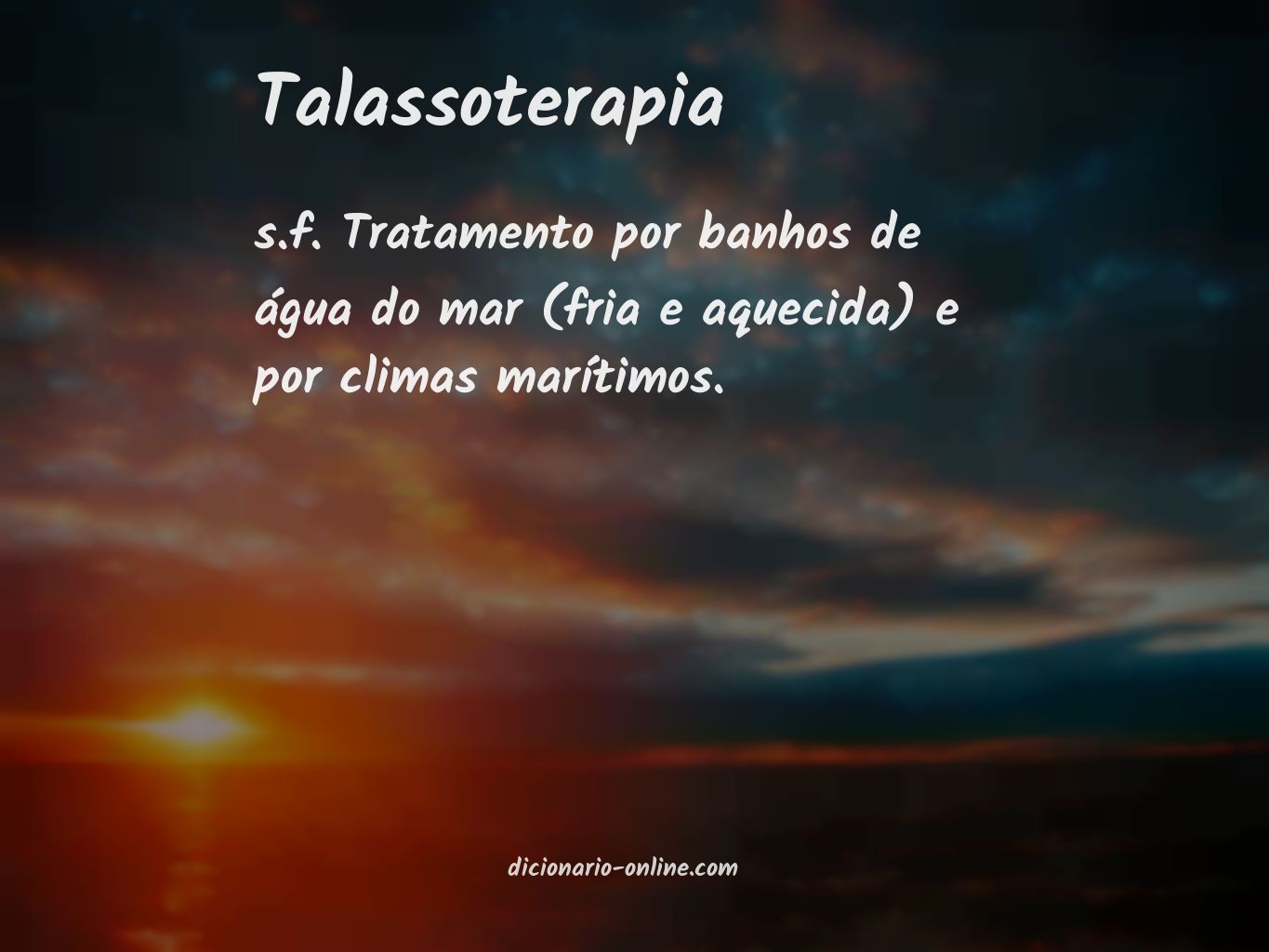 Significado de talassoterapia