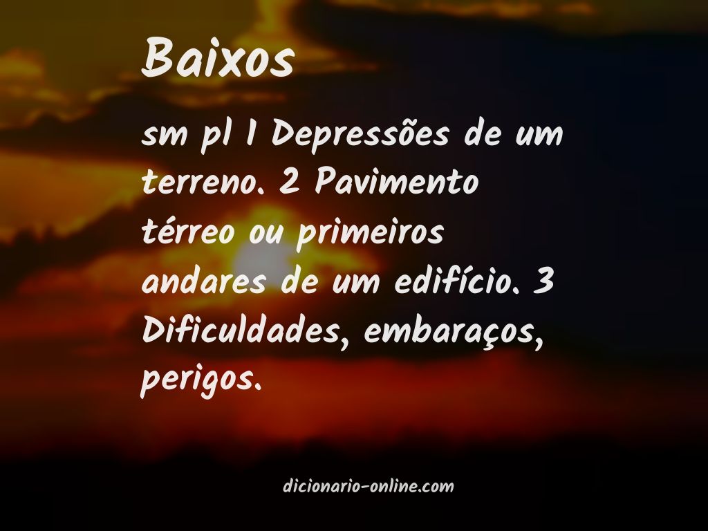 Significado de baixos