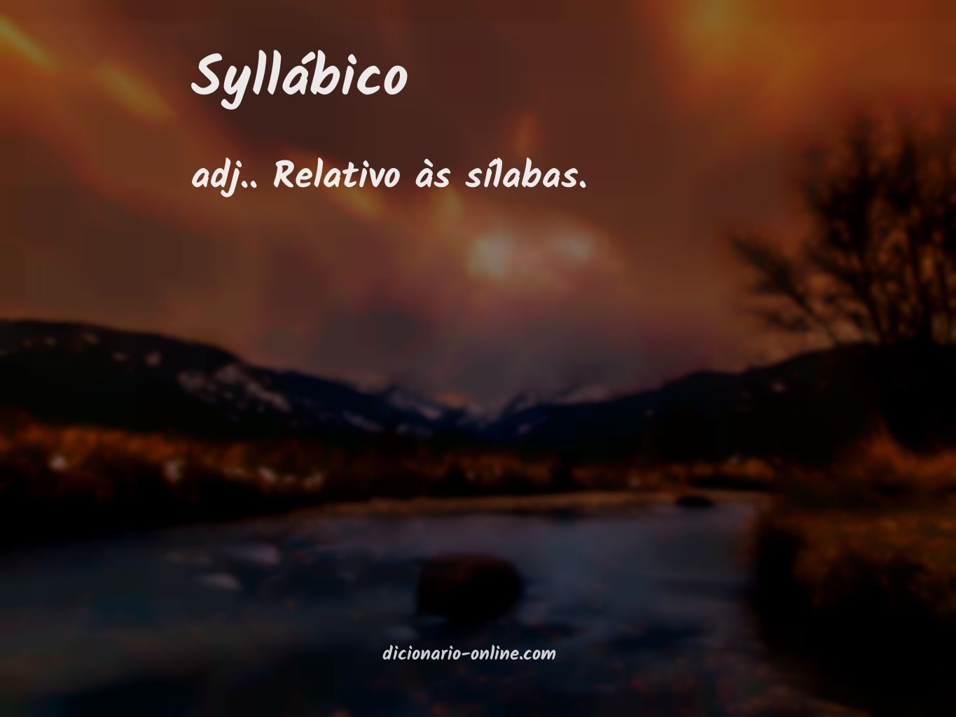 Significado de syllábico