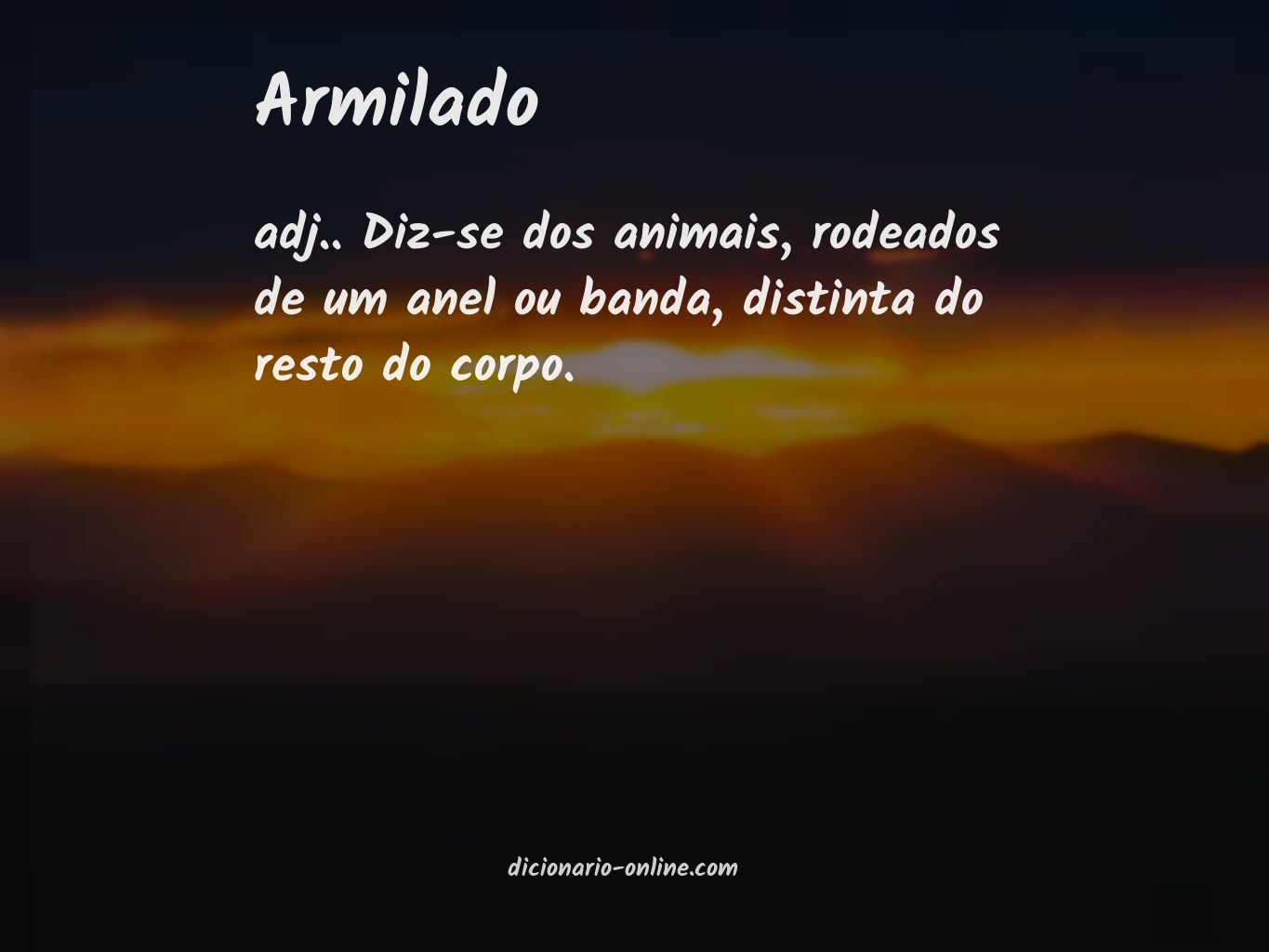 Significado de armilado